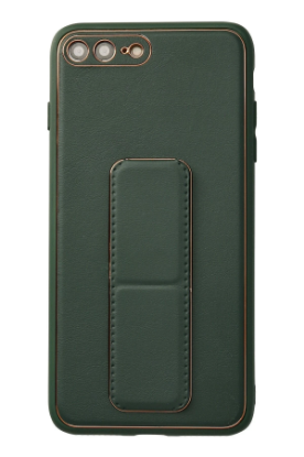 Newface iPhone 7 Plus Kılıf Coco Deri Standlı Kapak - Yeşil resmi
