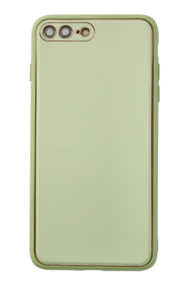 Newface iPhone 7 Plus Kılıf Coco Deri Silikon Kapak - Açık Yeşil resmi