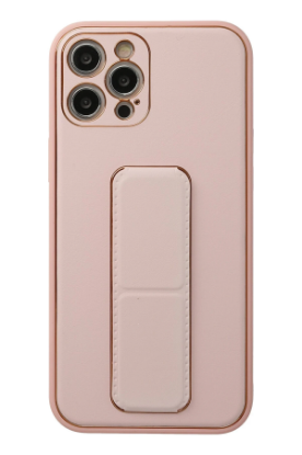 Newface iPhone 12 Pro Kılıf Coco Deri Standlı Kapak - Pembe resmi