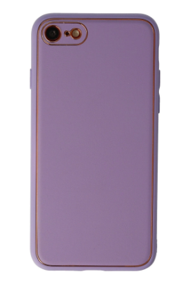 Newface iPhone 7 Kılıf Coco Deri Silikon Kapak - Lila resmi