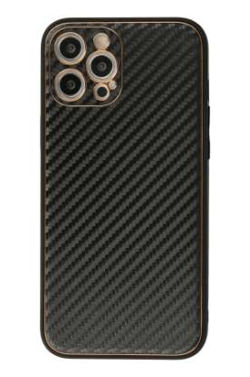 Newface iPhone 12 Pro Kılıf Coco Karbon Silikon - Siyah resmi