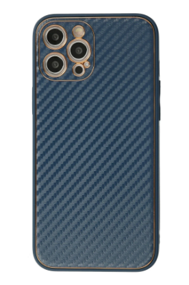 Newface iPhone 12 Pro Max Kılıf Coco Karbon Silikon - Mavi resmi