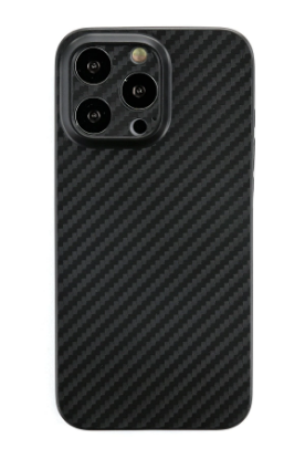 Newface iPhone 13 Pro Kılıf Karbon PP Silikon - Siyah resmi