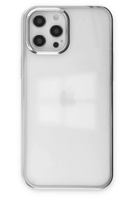 Newface iPhone 12 Pro Max Kılıf Element Silikon - Gümüş resmi