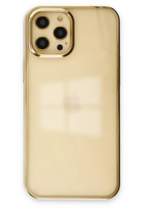 Newface iPhone 12 Pro Max Kılıf Element Silikon - Gold resmi