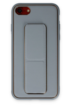 Newface iPhone 7 Kılıf Coco Deri Standlı Kapak - Sky Blue resmi