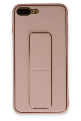 Newface iPhone 7 Plus Kılıf Coco Deri Standlı Kapak - Pembe resmi