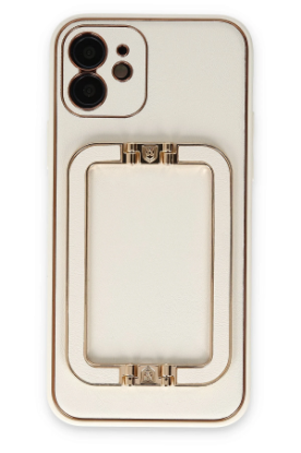 Newface iPhone 12 Kılıf Coco Elit Kapak - Beyaz resmi