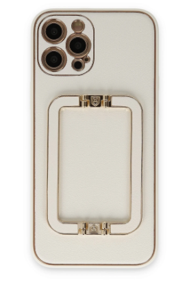 Newface iPhone 12 Pro Max Kılıf Coco Elit Kapak - Beyaz resmi
