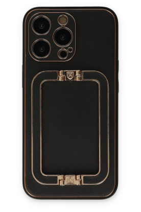Newface iPhone 13 Pro Kılıf Coco Elit Kapak - Siyah resmi
