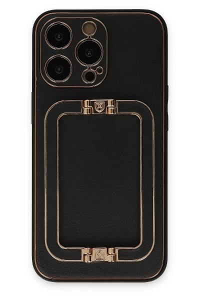 Newface iPhone 13 Pro Kılıf Coco Elit Kapak - Siyah resmi
