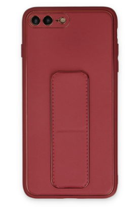 Newface iPhone 7 Plus Kılıf Coco Deri Standlı Kapak - Fuşya resmi