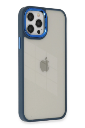 Newface iPhone 12 Pro Max Kılıf Dora Kapak - Mavi resmi