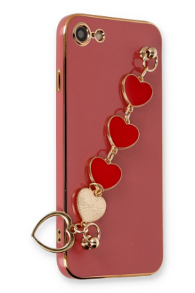 Newface iPhone 7 Kılıf Esila Silikon - Kırmızı resmi