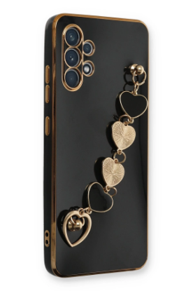 Newface Samsung Galaxy A32 Kılıf Esila Silikon - Siyah resmi