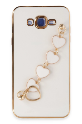 Newface Samsung Galaxy J7 Kılıf Esila Silikon - Beyaz resmi