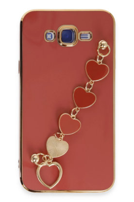 Newface Samsung Galaxy J7 Kılıf Esila Silikon - Kırmızı resmi