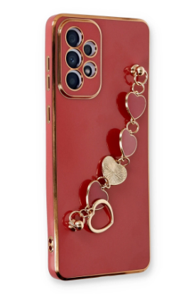 Newface Samsung Galaxy A33 5G Kılıf Esila Silikon - Kırmızı resmi