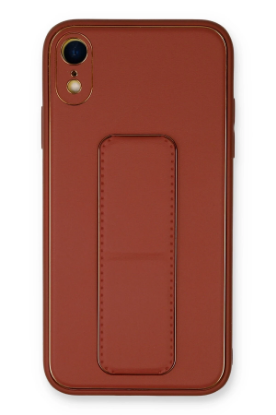 Newface iPhone XR Kılıf Coco Deri Standlı Kapak - Fuşya resmi