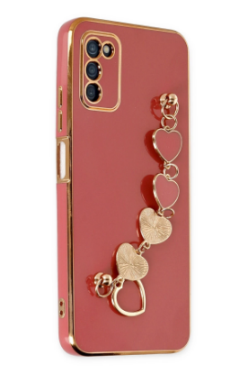 Newface Samsung Galaxy A03S Kılıf Esila Silikon - Kırmızı resmi