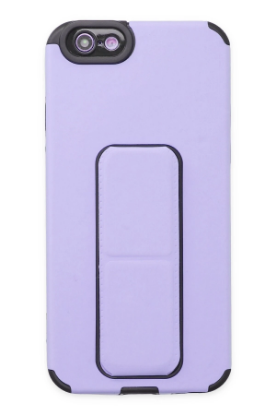Newface iPhone 6 Kılıf Mega Standlı Silikon - Lila resmi