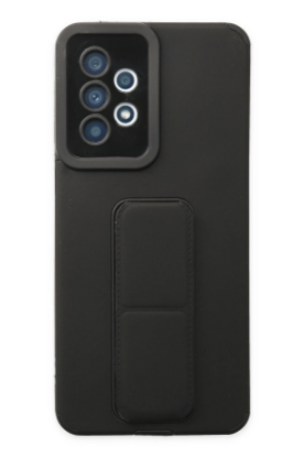 Newface Samsung Galaxy A33 5G Kılıf Mega Standlı Silikon - Siyah resmi