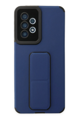 Newface Samsung Galaxy A33 5G Kılıf Mega Standlı Silikon - Mavi resmi