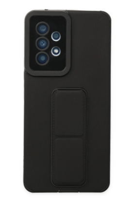 Newface Samsung Galaxy A53 5G Kılıf Mega Standlı Silikon - Siyah resmi