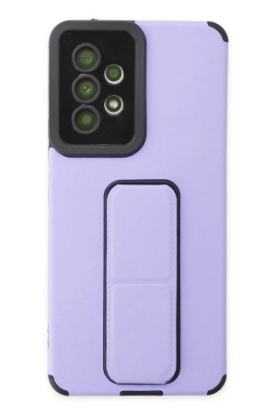 Newface Samsung Galaxy A53 5G Kılıf Mega Standlı Silikon - Lila resmi