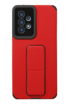 Newface Samsung Galaxy A53 5G Kılıf Mega Standlı Silikon - Kırmızı resmi