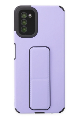 Newface Samsung Galaxy A03S Kılıf Mega Standlı Silikon - Lila resmi