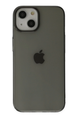 Newface iPhone 14 Plus Kılıf Pc Sert Şeffaf Kapak - Siyah resmi