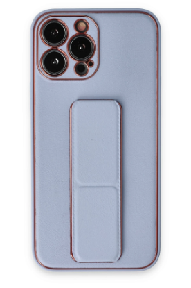 Newface iPhone 14 Pro Kılıf Coco Deri Standlı Kapak - Sky Blue resmi