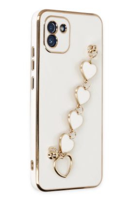 Newface Samsung Galaxy A03 Kılıf Esila Silikon - Beyaz resmi