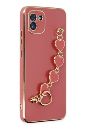 Newface Samsung Galaxy A03 Kılıf Esila Silikon - Kırmızı resmi