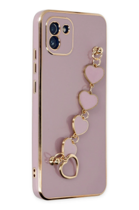 Newface Samsung Galaxy A03 Kılıf Esila Silikon - Mor resmi