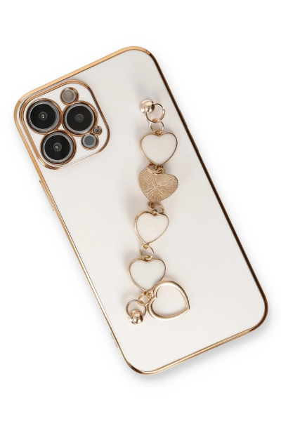 Newface iPhone 14 Pro Max Kılıf Esila Silikon - Beyaz resmi