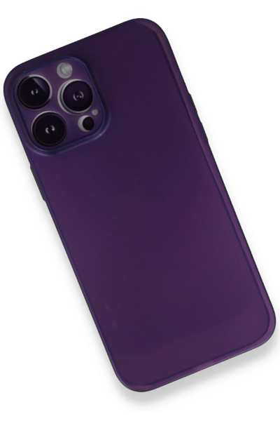 Newface iPhone 14 Pro Kılıf PP Ultra İnce Kapak - Mor resmi