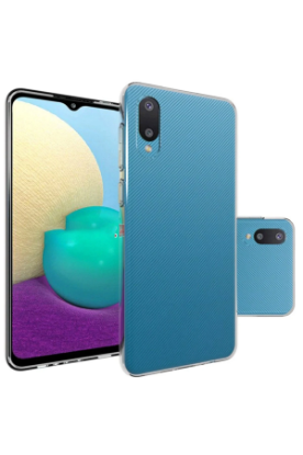 Newface Samsung Galaxy A02 Kılıf Lüx Şeffaf Silikon resmi