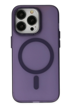 Newface iPhone 13 Pro Kılıf Lodos Magneticsafe Mat Kapak - Mor resmi