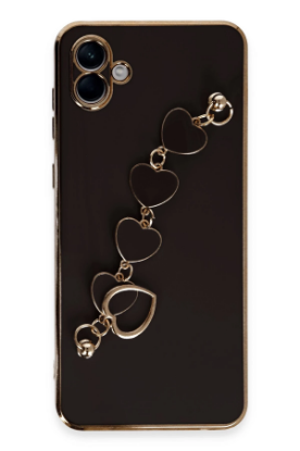 Newface Samsung Galaxy A04E Kılıf Esila Silikon - Siyah resmi