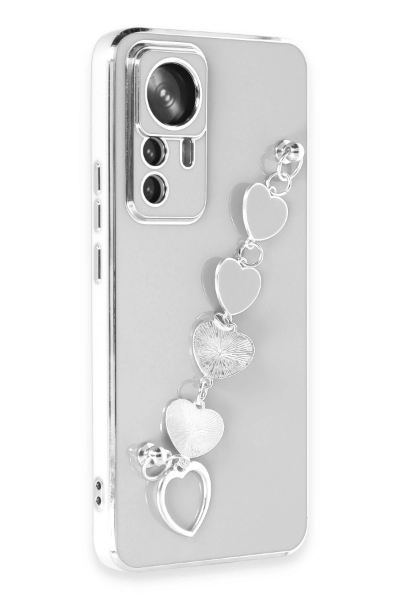 Newface Xiaomi Mi 12T Pro Kılıf Esila Silikon - Beyaz resmi