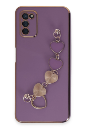 Newface Samsung Galaxy A03S Kılıf Esila Silikon - Mor resmi