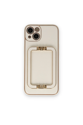 Newface iPhone 14 Kılıf Coco Elit Kapak - Beyaz resmi