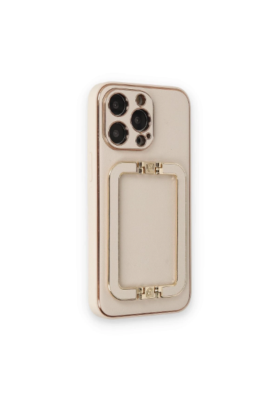 Newface iPhone 14 Pro Kılıf Coco Elit Kapak - Gold resmi