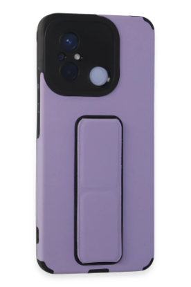 Newface Xiaomi Redmi 12C Kılıf Mega Standlı Silikon - Lila resmi