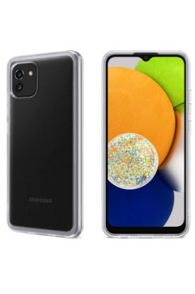 Newface Samsung Galaxy A03 Kılıf Lüx Şeffaf Silikon resmi
