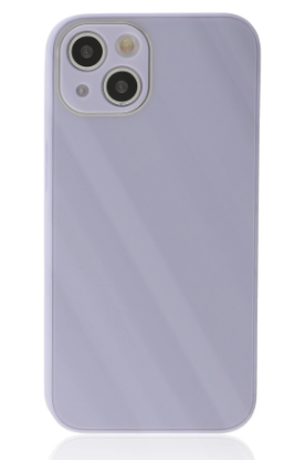 Newface iPhone 14 Plus Kılıf Glass Kapak - Lila resmi