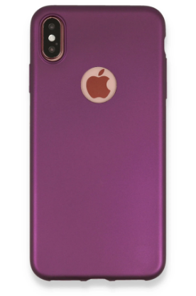 Newface iPhone XS Max Kılıf First Silikon - Mürdüm resmi