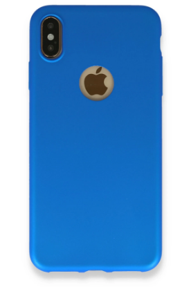 Newface iPhone XS Max Kılıf First Silikon - Mavi resmi